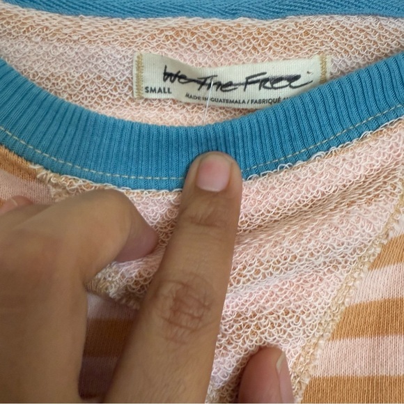 NWOT Free People Womens Classic Striped Crew Latte Combo - Picture 14 of 16